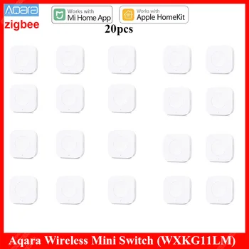 Aqara Belaidės Mini Jungiklis Zigbee Jutiklis Vieną pagrindinį Valdymo Mygtuką Smart Nuotolinio Valdymo Namų Automatikos už Xiaomi Mi Namuose