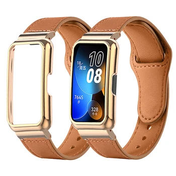 Odos Dirželis Huawei Juosta 8 Smartband Watchband Metalo Atveju apsaugos Huawei juosta 7 6 Diržas Garbės Juosta 6 7 Korpuso Dangtelio