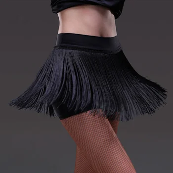 Naujas Lady lotynų Šokių Sijonas Už Moterų black kutas Stilių lotynų Šokių Suknelė Competition/Praktikos Dancewear sijonai