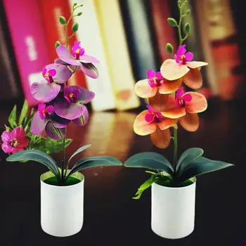 Dirbtinių Augalų Netikrą Orchidėja, Gėlių už Balkono Nėra-laistymo Realus atsparus Oro sąlygoms Lauko, Patalpų Vazoninių