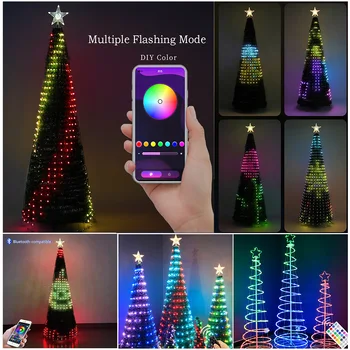 Kalėdų eglutės su LED styginių šviesos Taško Kontrolės RGB Šviesos Magija Karoliukai 