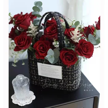 16x22x11cm Gėlių Nešiojimo Krepšys Motinos Diena Mažų Kvapnių Vėjo Audinio Dovanų Pakavimo Dėžutės Bridesmaid Dovana Grįžti Balansinė Dėžutę