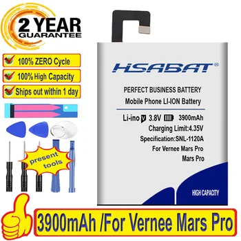 100% Originalus HSABAT 3900mAh Baterija Vernee Mars Pro