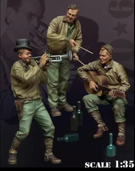 1/35 mastelis Vietnamo Karo metu JAV Armijos Pramogų 3 žmonės miniatiūros Dervos Modelio Rinkinio pav Nemokamas Pristatymas