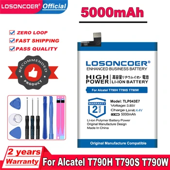 LOSONCOER 5000mAh TLP043E7 Baterija Alcatel T790H, T790S, T790W, T790Y, T790Z TLP043E7 043E7 Mobiliojo Telefono Baterija