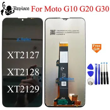 Juoda 6.5 colių Motorola Moto G10 Galia G20 G30 XT2127 XT2128 XT2129 LCD Ekranas, Jutiklinis ekranas skaitmeninis keitiklis montavimo Įrankius