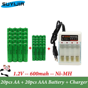 1.2 V AA AAA 600mah Ni-MH baterija su krovikliu baterija tinka laikrodis kompiuterio pelės žaislas, žibintuvėlis, baterija ir t.t.