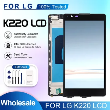Išbandyta Darbo 5.3 Colių X Power Ekranas LG K220 lcd Touch Panel skaitmeninis keitiklis Asamblėjos K220F K450 Ekranas Su karkasu