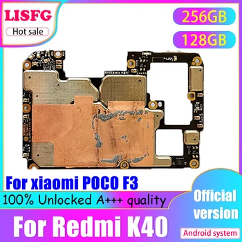 Geros Darbo Xiaomi Poco F3 5G Plokštė Kinija Versija Redmi K40 100% Atrakinta Originalus Logika Valdybos Mainboard