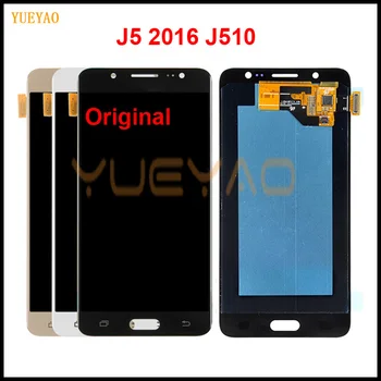 Originalus LCD Samsung Galaxy J5 2016 J510 J510F J510M J510Y J510G LCD Ekranas Jutiklinis Ekranas skaitmeninis keitiklis Asamblėja