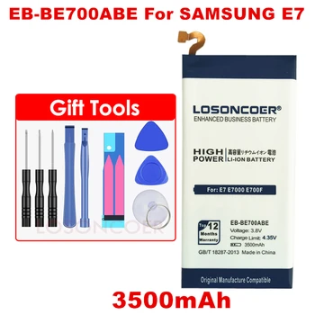 LOSONCOER 3500mAh EB-BE700ABE Baterijos Samsung Galaxy E7 E7000 E700F Baterija