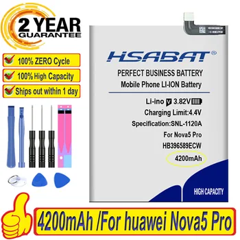 Top Brand 100% Naujas 4200mAh HB396589ECW Baterija HUAWEI nova5 nova5pro nova 5 pro JŪROS-AL00 Baterijos