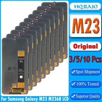 3/5/10VNT Originalus Samsung Galaxy M23 LCD Ekranas Jutiklinis Ekranas skaitmeninis keitiklis Surinkimo Samsung M236 M236B Ekrano Remontas Dalis