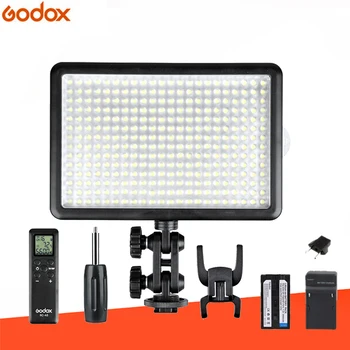 Godox LED308C 3300K~5600K LED 308 Vaizdo Ligh baterijų kroviklis su Belaidžio Nuotolinio valdymo ir Rankena Rankena DV Vaizdo Kamera
