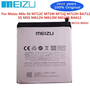 2023 metų Originalios Baterijos Meizu M6s S6 5S M5S M712C M71M M71Q M712H BA712 M612H M612M M612Q BA612 Telefono Baterija Sandėlyje