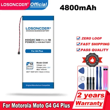 LOSONCOER 4800mAh GA40 Baterija Motorola Moto G4 Plius XT1625 XT1622 XT1644 XT1643 XT1642 XT1640 XT1626