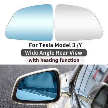 Už Tesla Model Y Modelis 3 Plataus Kampo Automobilių Didelės Vizijos, galinio vaizdo Veidrodėliai Šildomos Pakeitimo Anti akinimo Akinti Atbulinės eigos Stiklinis Lęšis