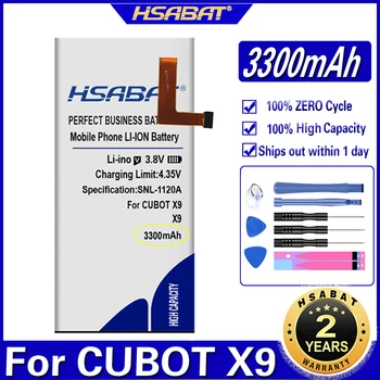 HSABAT X9 3300mAh Viršuje Talpos Baterija CUBOT X9 Išmaniųjų Telefonų Baterijos