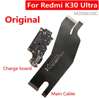 100% Originalus Už Xiaomi Redmi K30 Ultra K30Ultra M2006J10C MIC Mikrofonas, USB Kištukas, Greito Įkrovimo Uostą Mokestis Valdybos Flex Kabelis