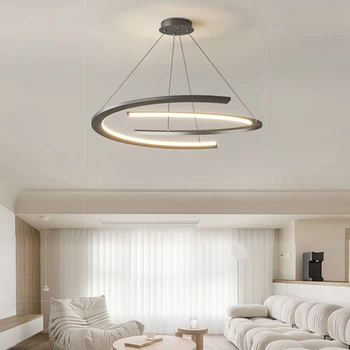 Modernaus Simple Stiliaus Dizainas LED Lubų priedai veltiniams, vilna Lempa Kambarį Miegamasis, Valgomasis Apvalus Juodas Šviestuvo Šviesos Armatūra