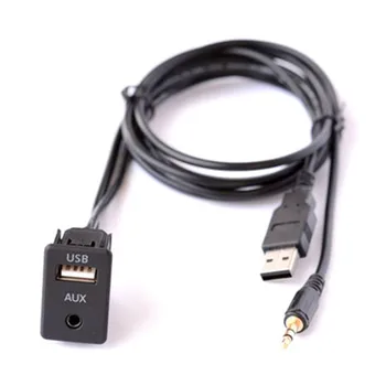 Automobilių AUX USB Audio MP3 Aux Sąsaja Refitting Panaudoti Adapteris, skirtas VISŲ Automobilių