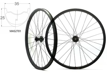 Asimetrinė MTB 29ER ESU anglies ratų 29inch 35mm plotis 25mm gylis kalnų dviračių hookless anglies aširačio su Bitex hub