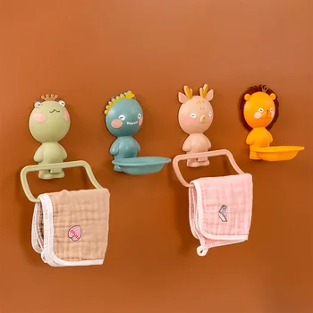 Vaikų animacinių filmų mielas rankšluosčių džiovykla tualetas kūrybos muilo rack ne perforuotas baby girl skalbimo kabinti lazdele kabinti žiedas