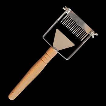 1pcs Medaus šakutės uncapping peilis medaus įrankiai, grandiklis, šakių bitininkas bičių medienos rankena bitininkystės įranga, bičių įrankiai