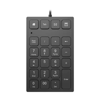 Ultra-Slim Skaičių Klaviatūros Laidinio Numpad Išorės Skaičių Padas Aigo N28Keyboard Nešiojamų Finansinės Apskaitos Klaviatūros