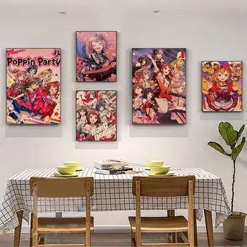Anime BanG Svajonė! Mergaitės Juosta Šalis! Klasikinis Anime Plakatas Derliaus Kambaryje, Baras, Kavinė Dekoras, Kambario Sienų Dekoras