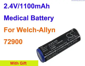  1100mAh Baterija P729, B11027 už Welch-Allyn 72900