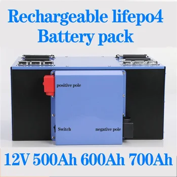 Lifepo4 baterija ličio geležies phosthate akumuliatorius 12V 500Ah 600Ah 700Ah 150A BMS 1800W didesnės talpos galia banko + 20A Įkroviklis