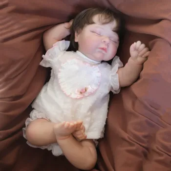 NPK 50CM Minkštas Kūno Reborn Baby Girl Persikai Lėlė su 3D Odos Kelių Sluoksnių Tapyba su Matomas Venų Minkštos Lėlės