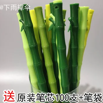 Ekologiškas modeliavimo bamboo pen juoda gelio rašiklis 0.5 parašą pen Japonijos mokyklinės prekės, vaikų mielas raštinės reikmenys anglies pen