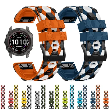 Silikono Watchband Dirželiai 26mm Garmin Fenix 7X 6XPro 7 epix Pro 47mm 51mm Easyfit Apyrankės 6 5X 5 Gen 2 Smartwatch Apyrankė
