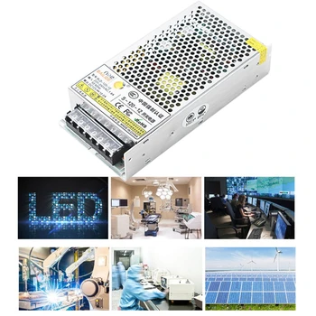 AC100-245V Universalus Reguliuojamas impulsinis Maitinimo šaltinis 12V 10A LED Maitinimo šaltinis