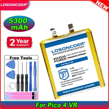 Ilgalaikis LOSONCOER 5300mAh Baterija Pico 4 VR Pico4 Ląstelių Baterija