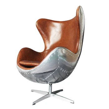Asmeninį Stiklo, Odos Kiaušinių Kėdė Aliuminio Odos Vietos Kompiuterio Kėdė Kiaušinio Lukšto Kėdė Vieną Retro Sofos