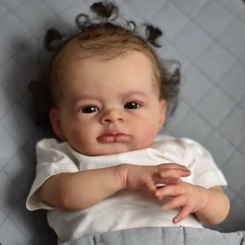 FBBD 19inch Reborn Baby Lanny tikroviška Lėlė nekilnojamojo baby doll Meno 3D Odos Gyvas Kūdikis Kolekcionuojamos Lėlės