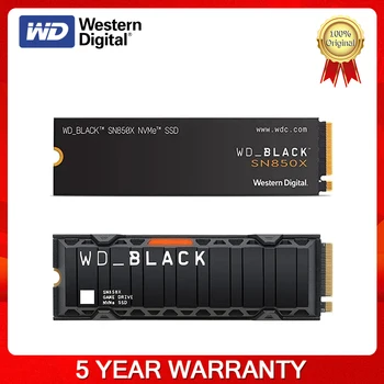 WD BLACK SN850X 1 TB 2TB NVMe Vidaus Žaidimų SSD (Solid State disk Heatsink Dirba su Playstation 5 Gen4 PCIe M. 2280 2