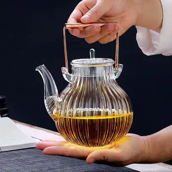 Namų Virti su verdančiu vandeniu, Chrizantemų žiedlapis pluošto puodą Šalto virdulys arbatos indai, Arbatinukas Kung Fu Arbata, kinų arbatos rinkinys