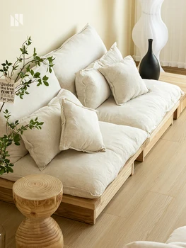 Japonų stiliaus žurnalas vėjo uosio medžio masyvo sofa Šiaurės kambarį nuimamas tatamio tylus vėjo kabina