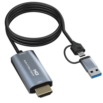 4K HDMI Suderinamus Tipo C+USB Užfiksuoti Kortelės 1080P kompiuterinio Žaidimo 