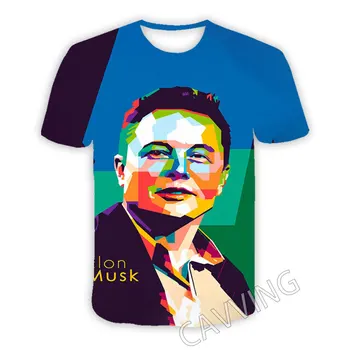 Naujas Mados Moterų/Vyrų 3D Spausdinimo Elon Musk Atsitiktinis marškinėliai Hip-Hop Tshirts Harajuku Stilių Viršūnes Drabužiai