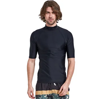 SBART Vyrai Trumpas Rankovėmis Rashguard Marškiniai Naršyti Marškinėliai Bėrimas Apsaugai UV Apsauga nuo Saulės Paplūdimys, Nardymas, Snorkeling Maudymosi Kostiumas