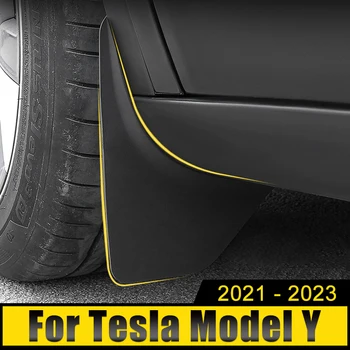 ABS Automobilių Purvo Atvartais Splash Apsaugai Sparnas Patvarus Mudguard Padengti Atveju Raštas Reikmenys Tesla Model Y 2021 2022 2023 2024